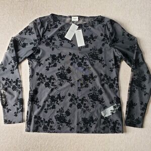 Abercrombie & Fitch Black Floral Blouse